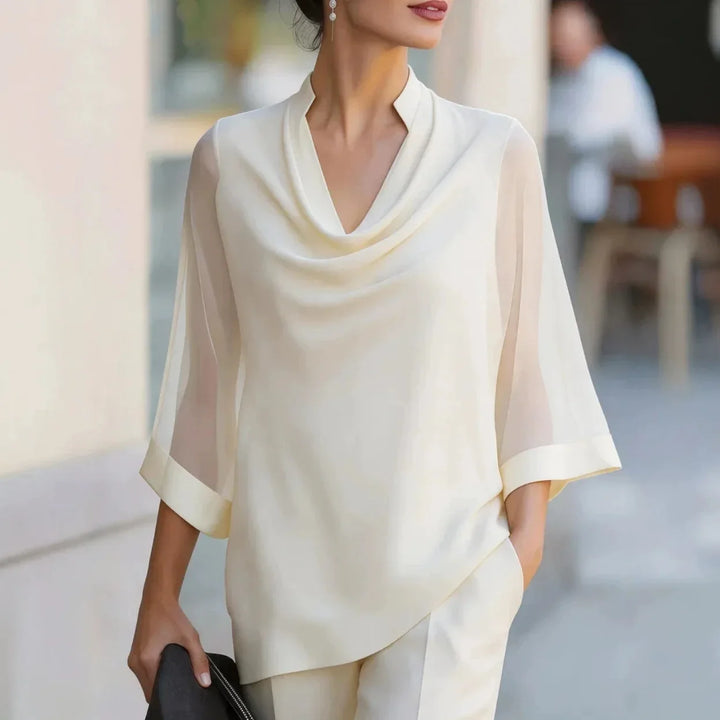 Jessica Draped Chiffon Blouse