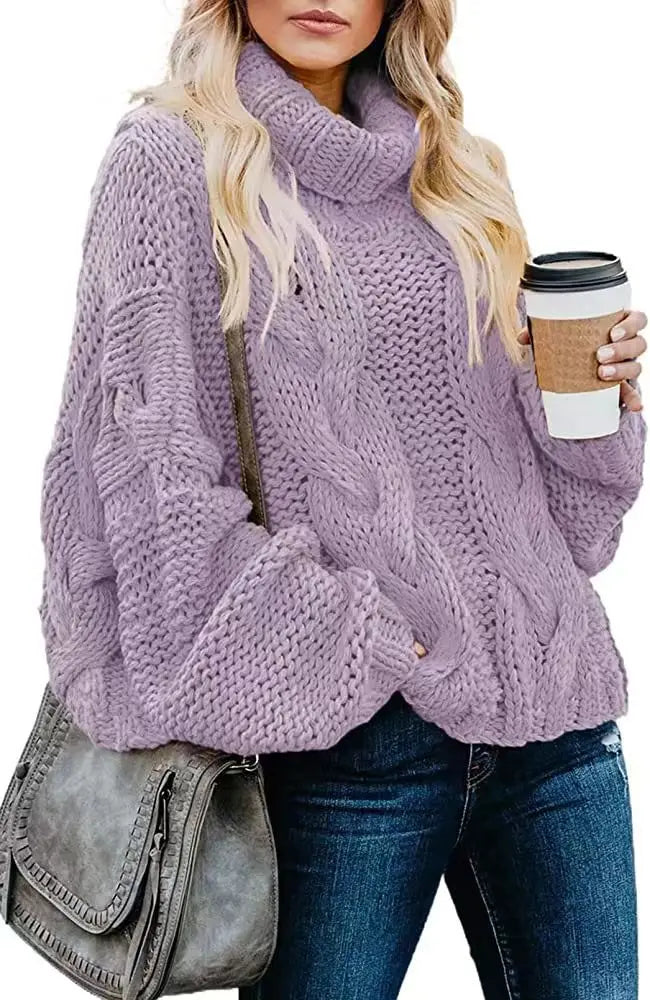 Ivy Cable Knit Turtleneck Sweater