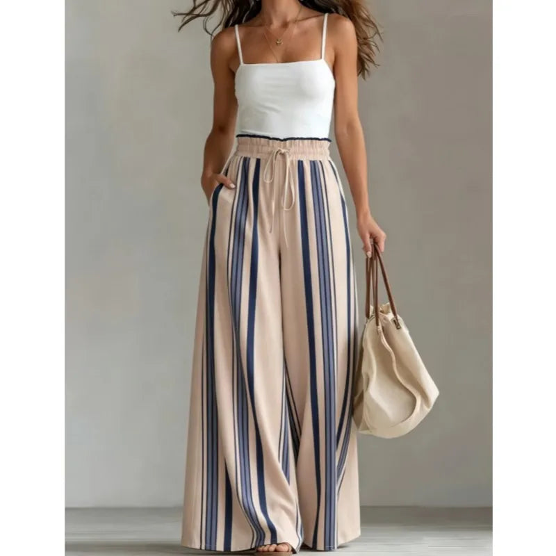 Ava Striped Palazzo Trouser