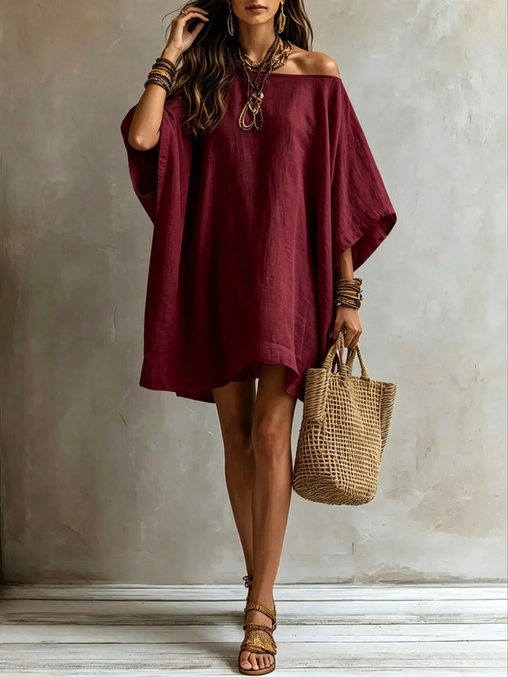 Francesca Off Shoulder Batwing Sleeve Mini Dress