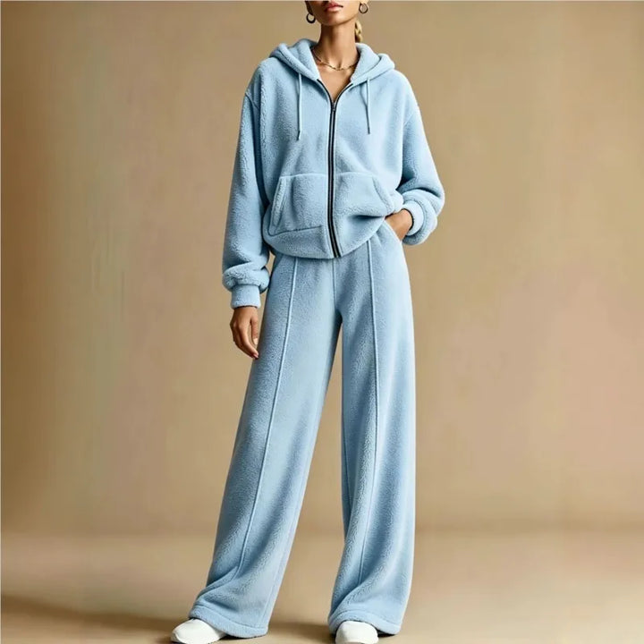 Micaela Fleece Wide Leg Sweatsuit