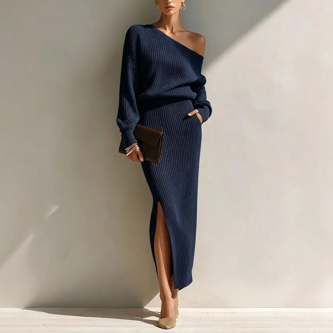 Daphne Off Shoulder Knit Set