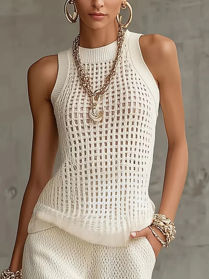 Zoe Open Knit Tank Top