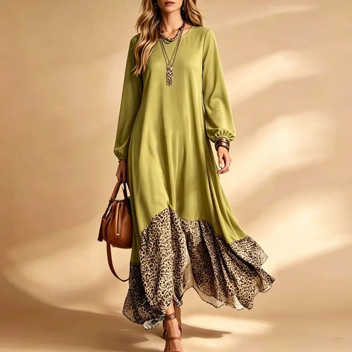 Presley Leopard Hem Maxi Dress