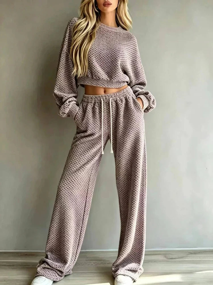 Marisette Cropped Knit Set