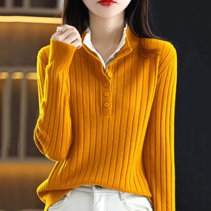 Marceline Button Up Ribbed Sweater