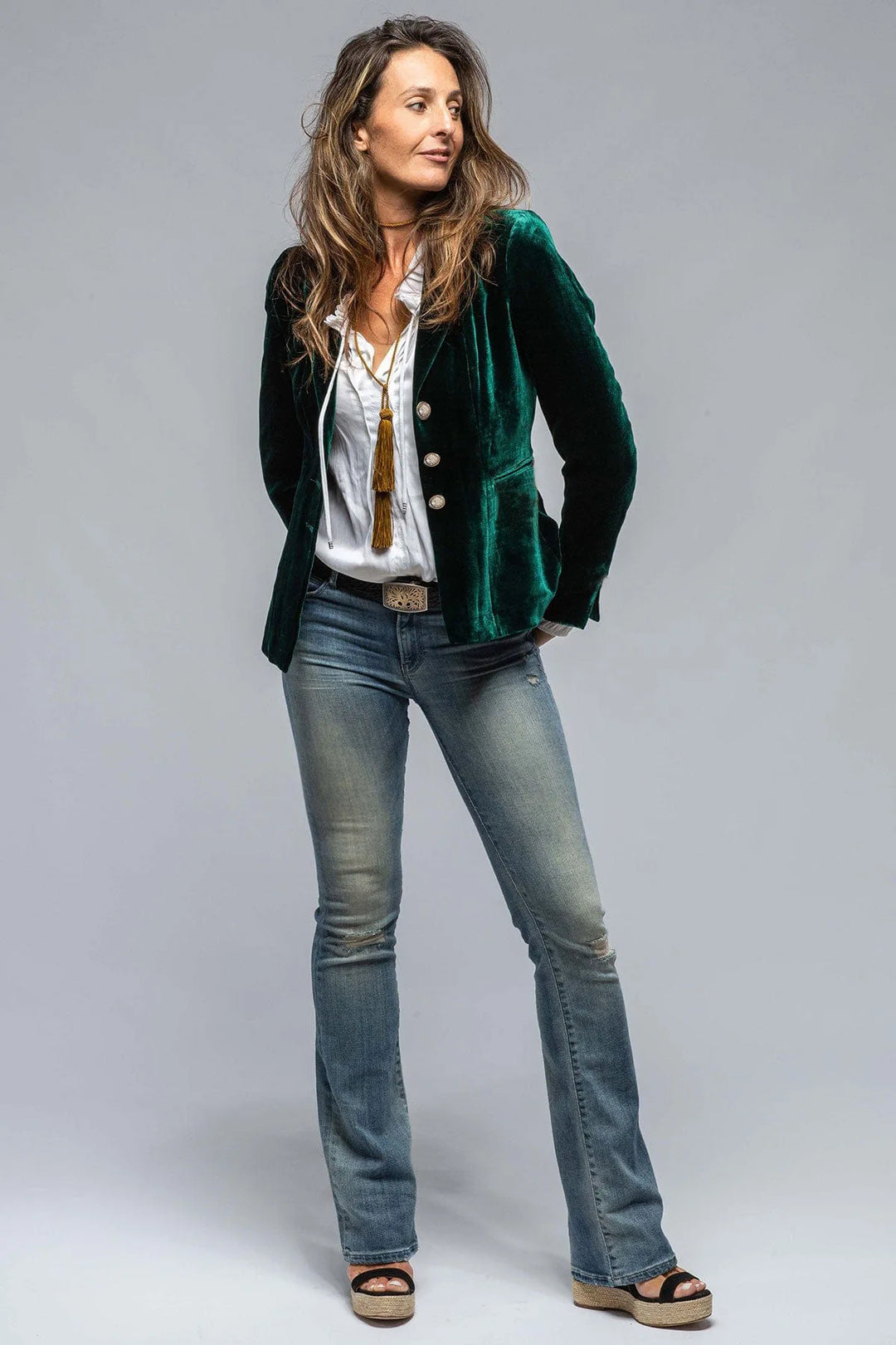 Marlena Tailored Velvet Blazer