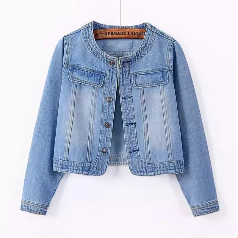 Breanna Cropped Denim Jacket