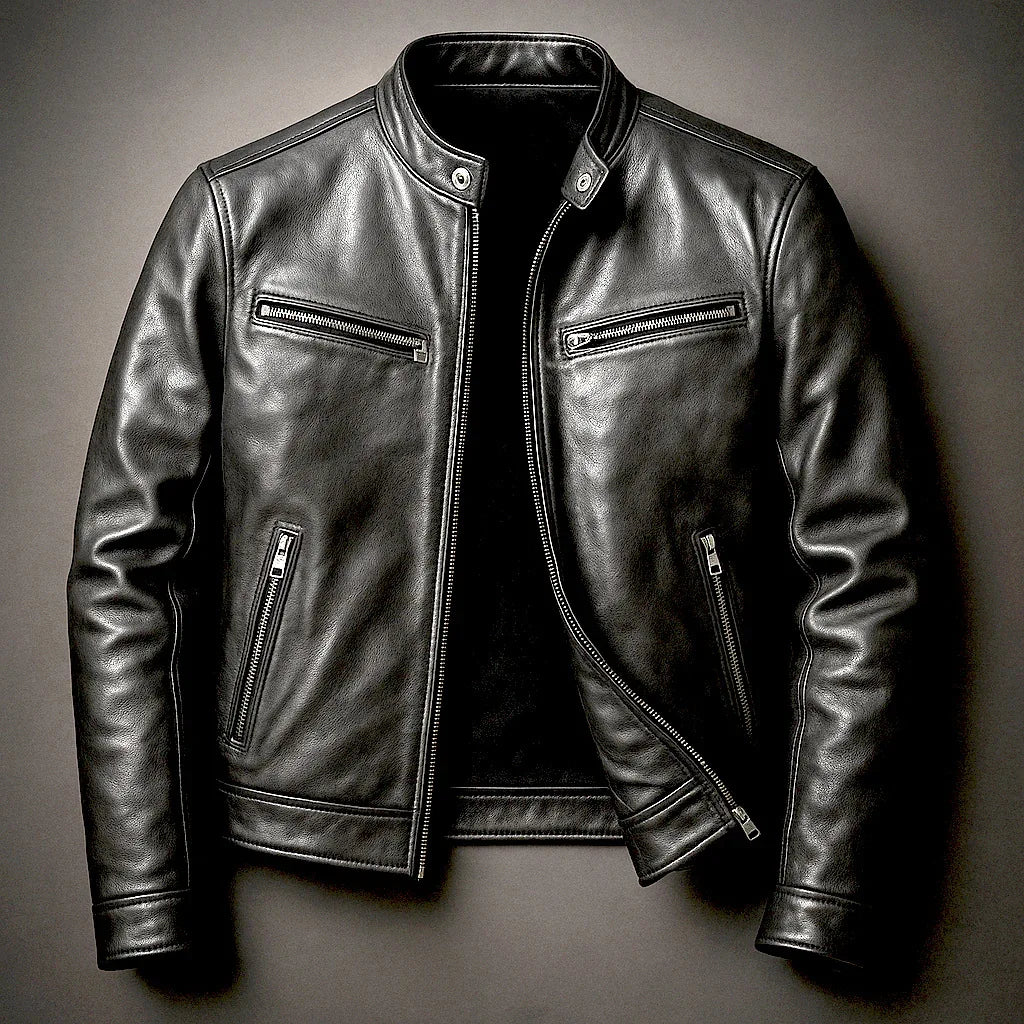 Declan Stand Collar Moto Jacket