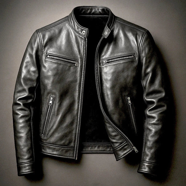 Declan Stand Collar Moto Jacket