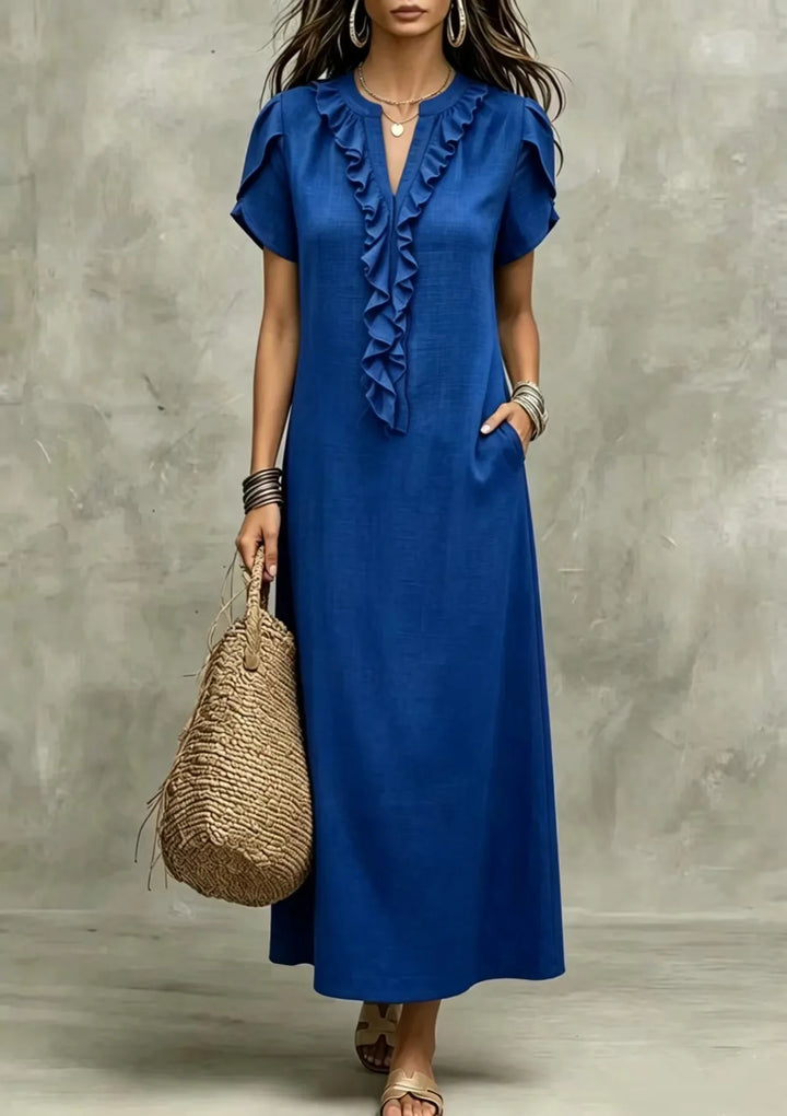 Evelyn Relaxed Ruffle Maxi Dress