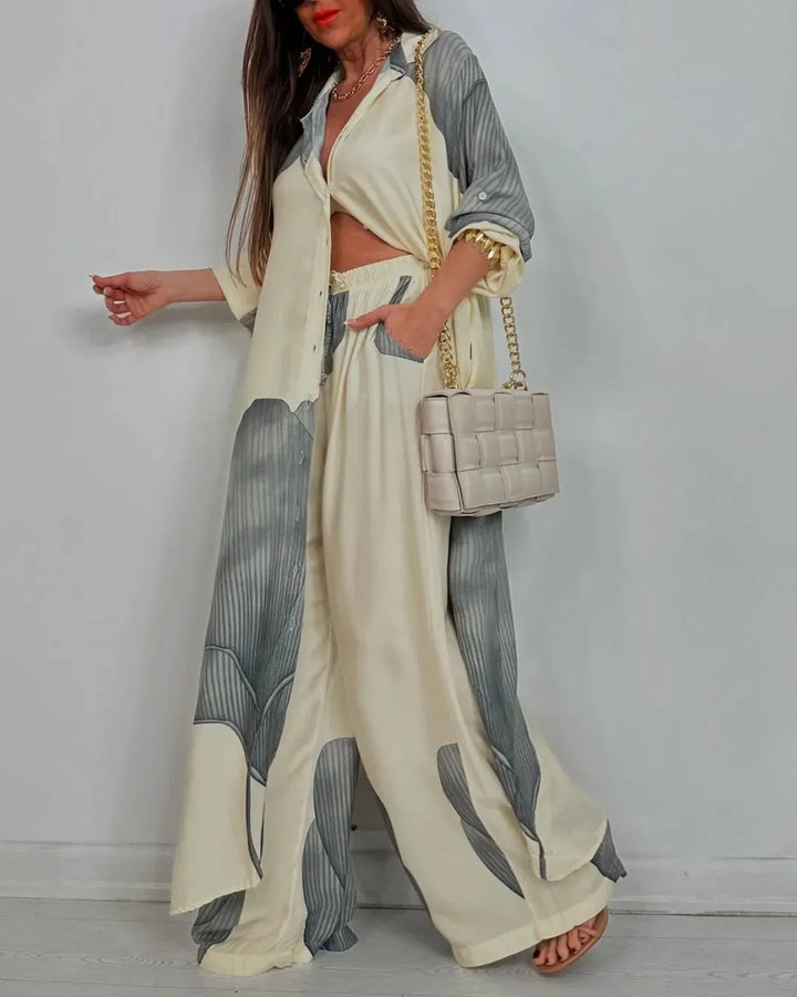 Orelia Long Sleeve Boho Matching Set