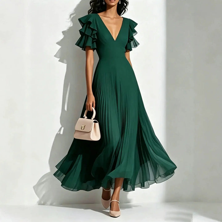 Marguerite Pleated Maxi Dress