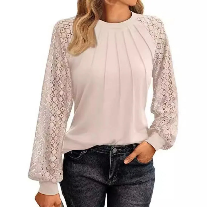 Anouk Pintuck Lace Blouse