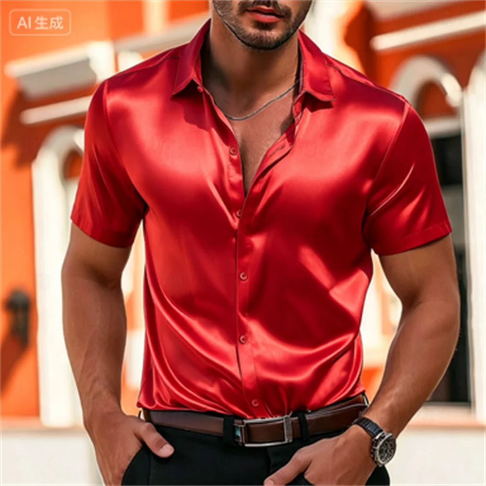 Colby Premium Satin Button Shirt