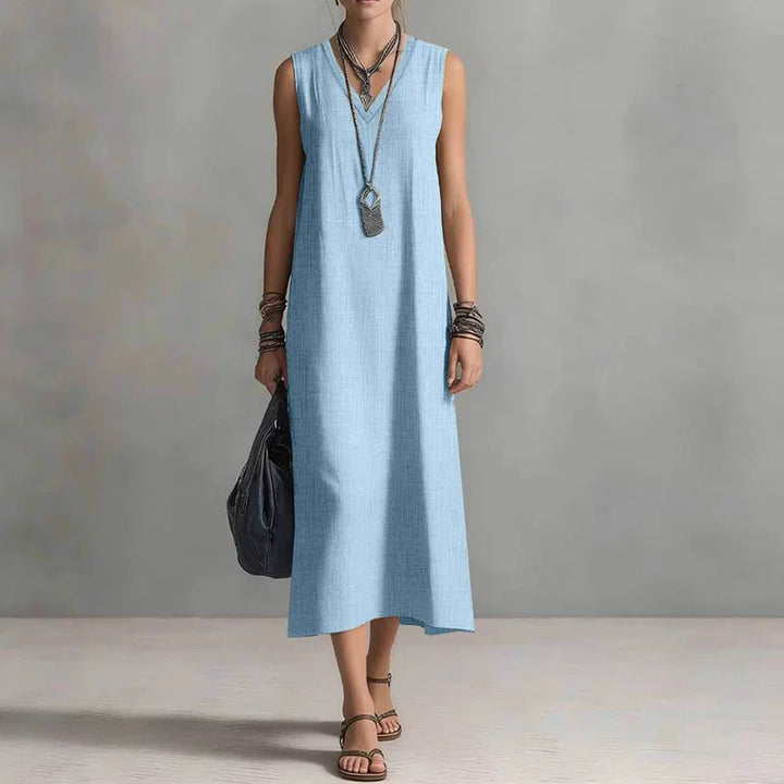 Cassiane Elegant Relaxed Sleeveless Maxi Dress