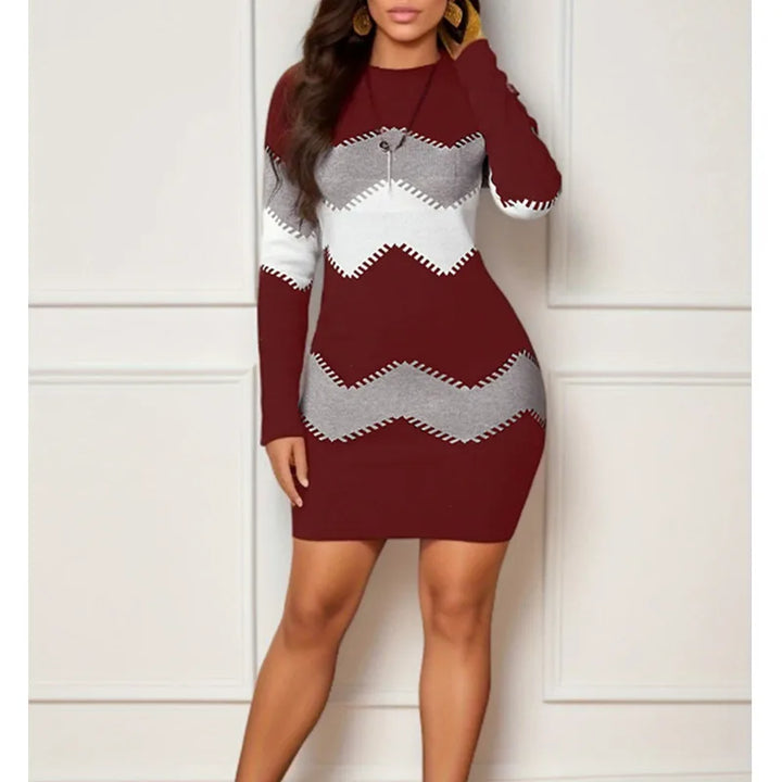 Elenora Chevron Knit Dress