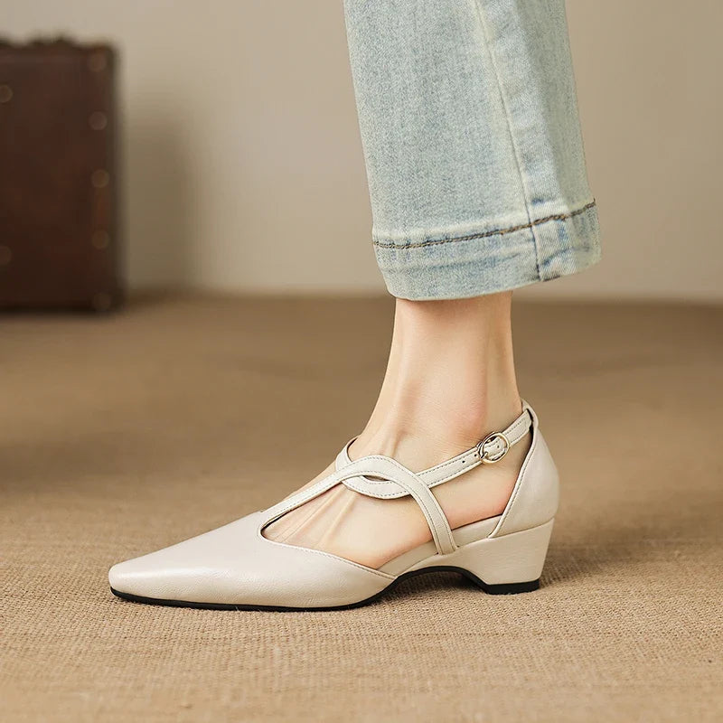 Ayana Pointed Mary Jane Heels