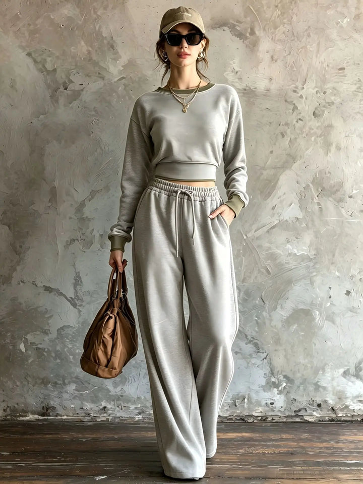 Palmer Contrast Trim Sweatshirt Set