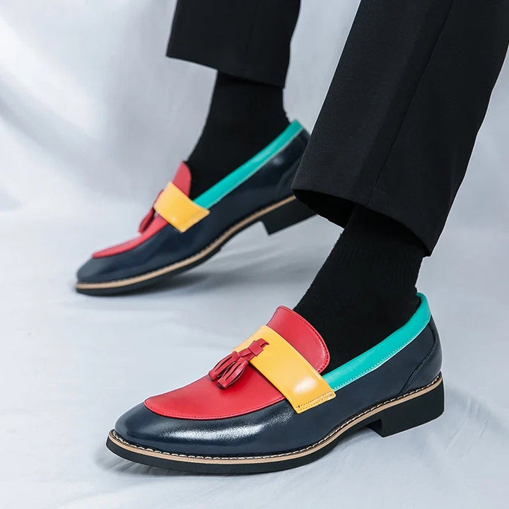 Mercer Colorblock Tassel Loafers