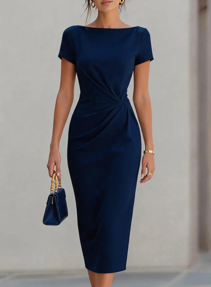 Annie Ruched Sheath Midi Dress