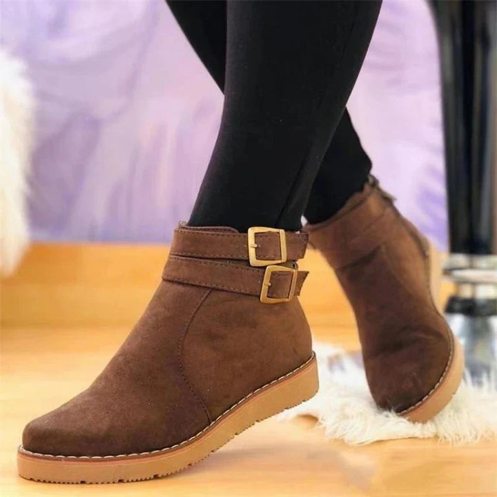 Sabrina Buckle Strap Ankle Boots