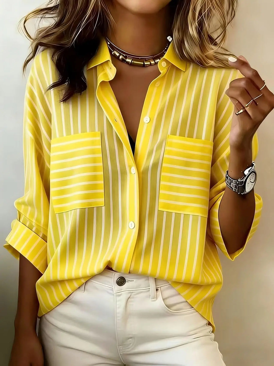 Lexie Striped Button Down Shirt