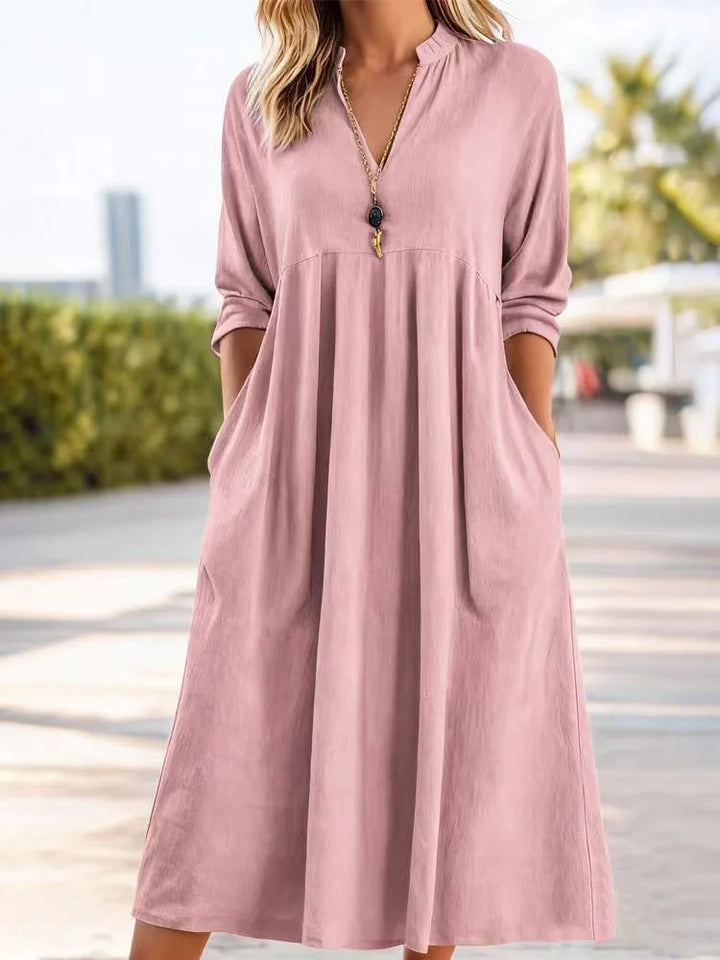 Zaria Vintage Linen Mini Dress