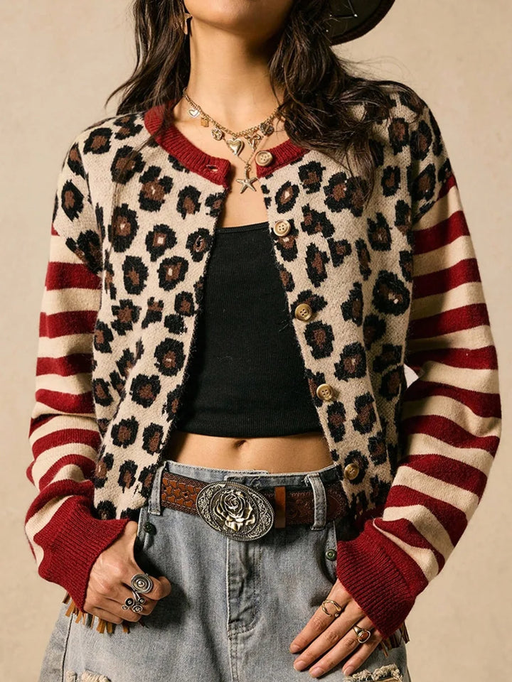 Noor Leopard Print Cardigan