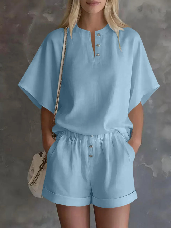 Damaris Short Sleeve Casual Two-Piece Set