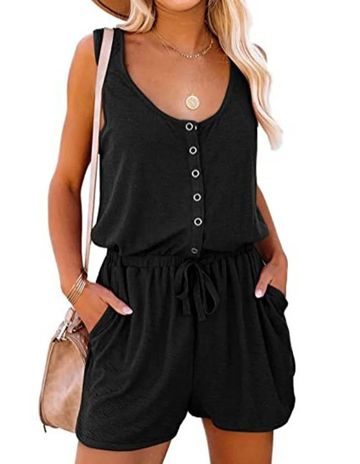 Avery Sleeveless Drawstring Romper