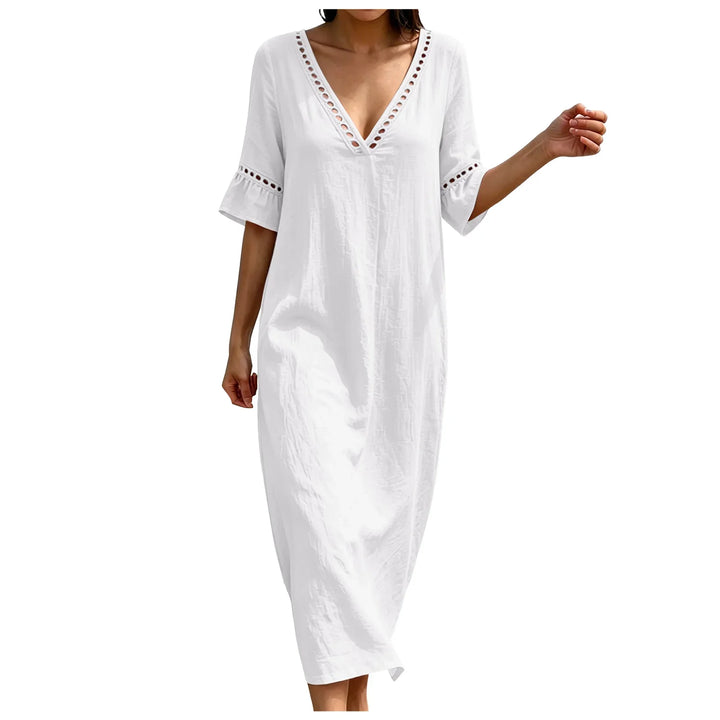 Valerie V Neck Casual Maxi Dress