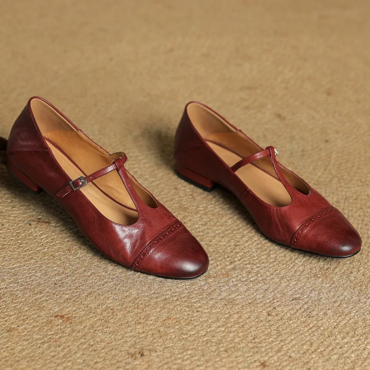 Macey Genuine Leather Flats