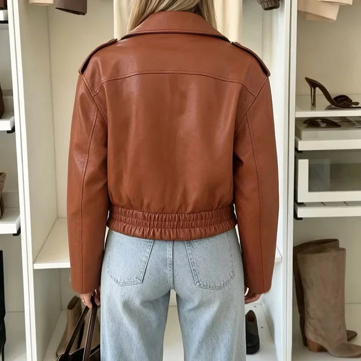 Harriet Cropped Biker Jacket