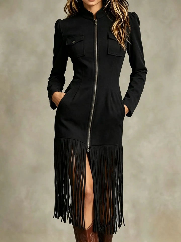 Monroe Fringe Suede Midi Dress