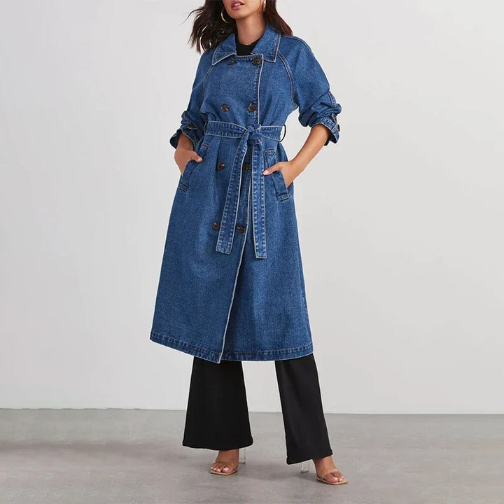 Fenwicke Tie Waist Denim Trench
