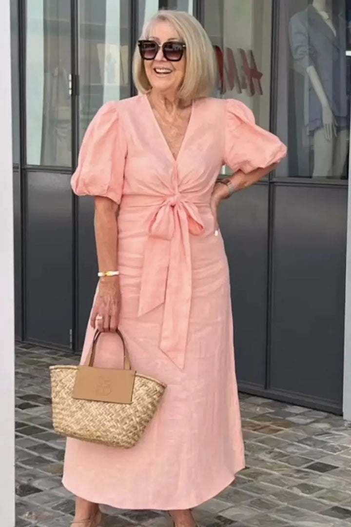 Vivienne Relaxed Tie Waist Midi Dress