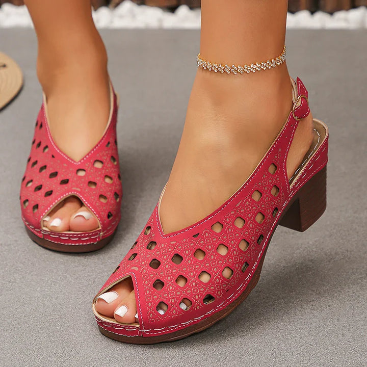 Macey Orthopedic Peep Toe Sandals
