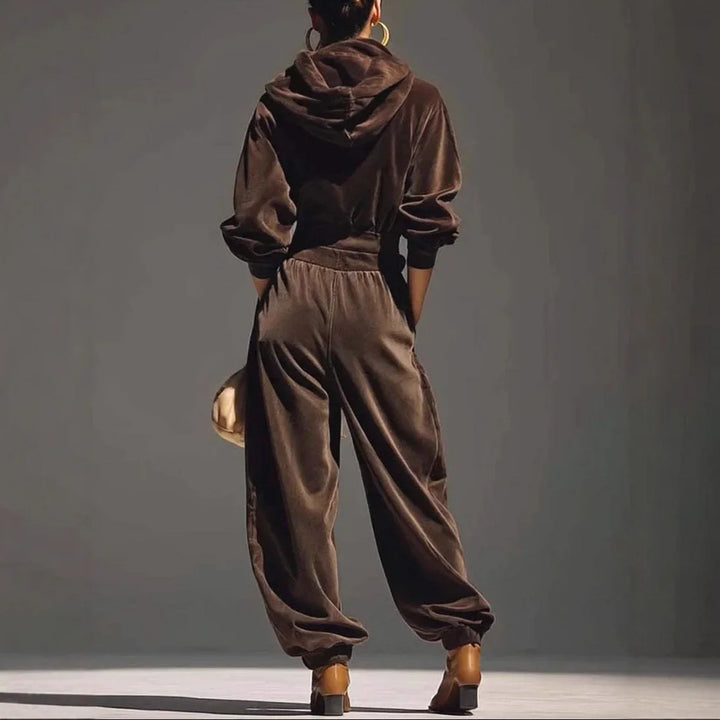 Julia Draped Hood Velvet Set