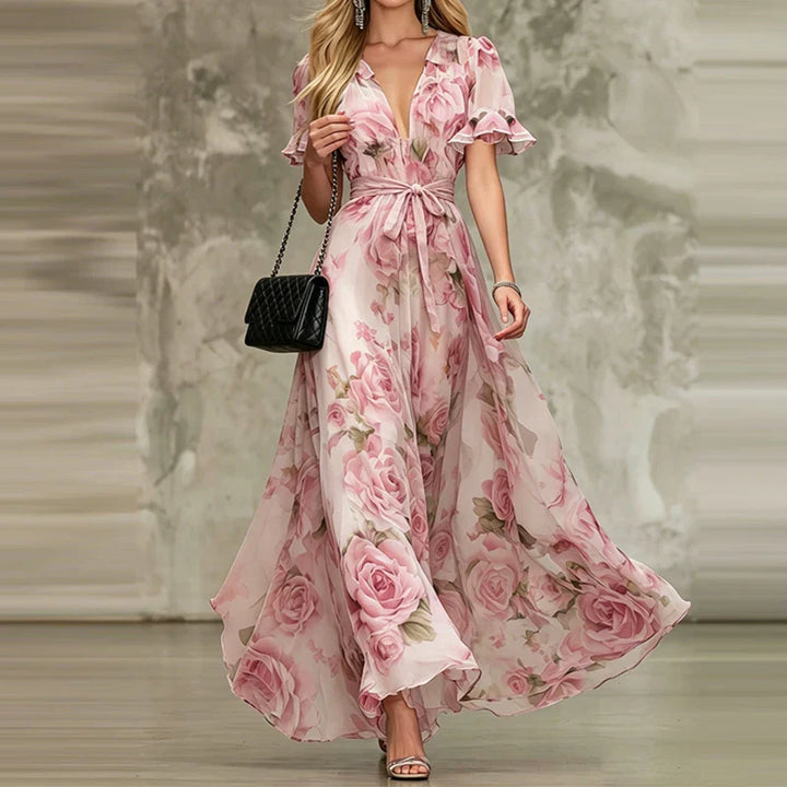 Molly Floral Chiffon Maxi Dress