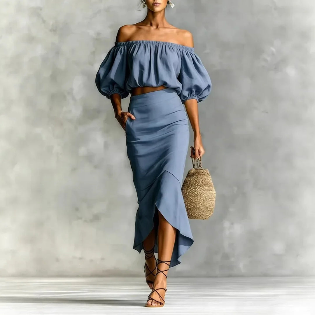 Nadia Off Shoulder Skirt Set
