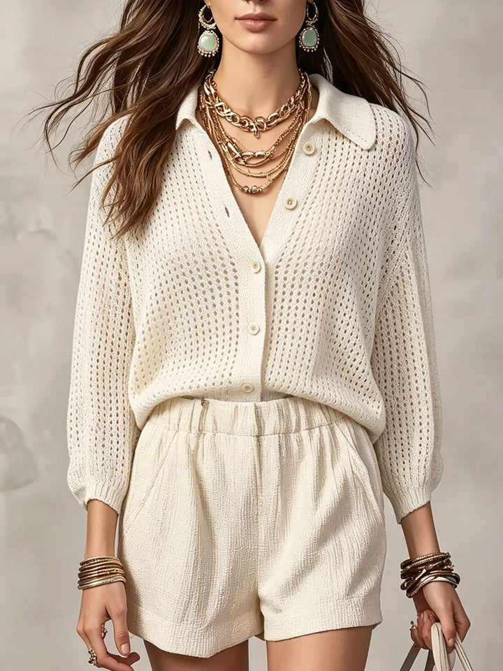 Adalyn Open Crochet Knit Cardigan