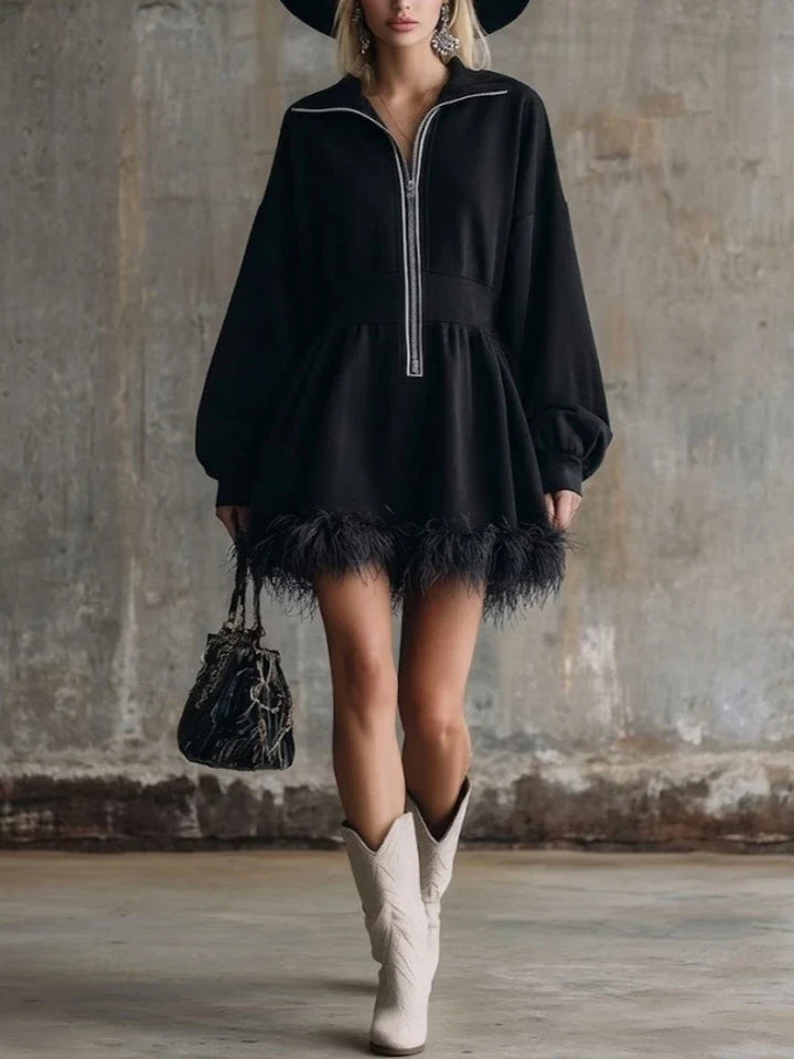 Larkin Half Zip Mini Dress