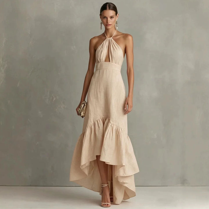 Adalia Halter Wedding Guest Dress