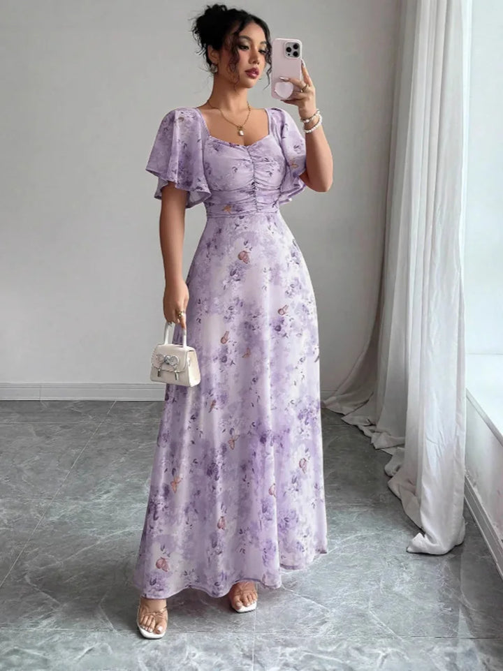 Fianna Puff Sleeve Midi Dress