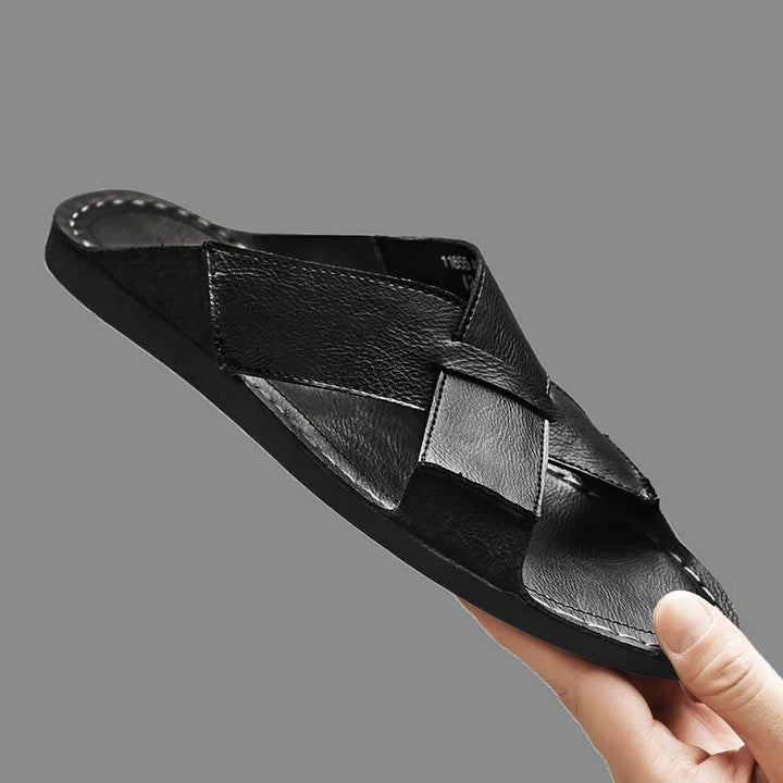 Valentino Leather Beach Sandals