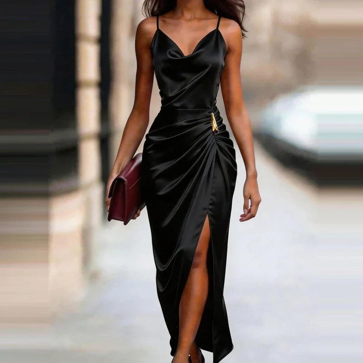 Dixie Satin Cowl Maxi Dress
