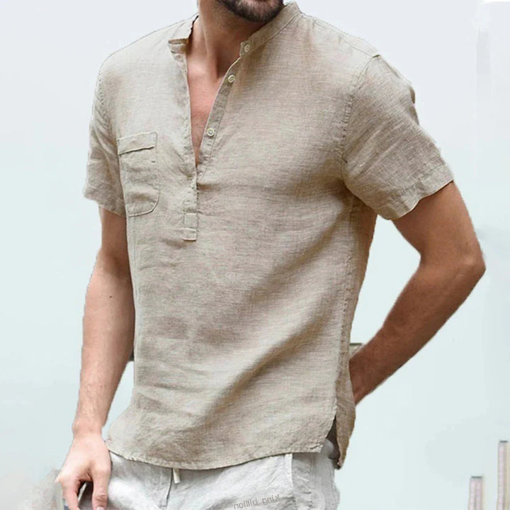 Davin Short Sleeve Henley Shirt