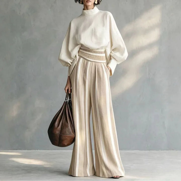 Laureen Relaxed Striped Pant Set
