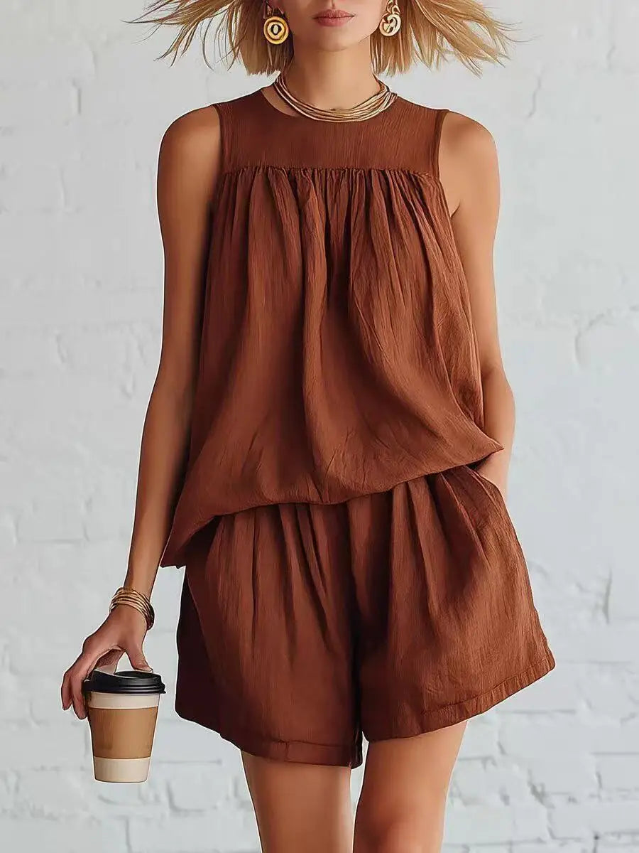 Lydia Casual Relaxed Shorts Set